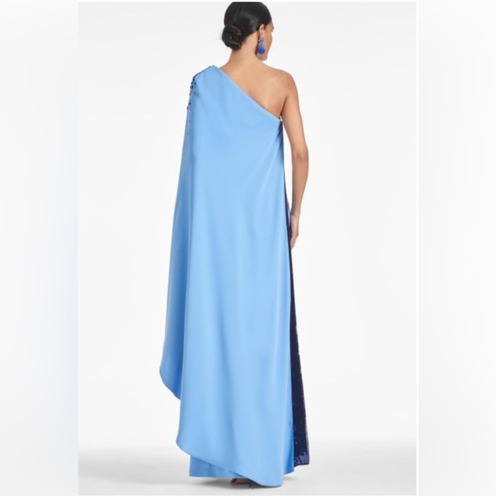 NWT Sachin & Babi Leila Crystal-embellished Gown In Periwinkle/Sapphire Blue - Picture 5 of 10